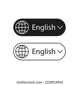 Language For Website Line Icon. Website, Translation Service, Foreign Language, Window, Dictionary, Communication. Technology Concept. Vector Black Line Icon On A White Background