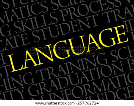 LANGUAGE word cloud, education business concept