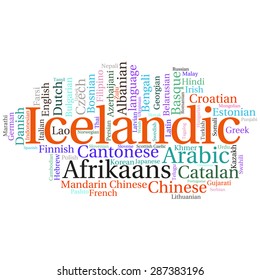 language  in the World related word cloud background