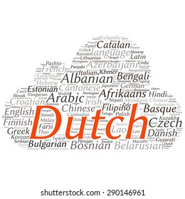 language  in the World related word cloud background