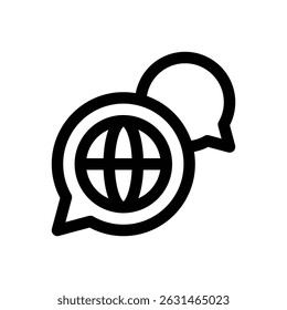 Languages. Editable stroke vector icon.