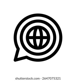Languages. Editable stroke vector icon.