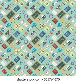 Languages education and school learning seamless pattern