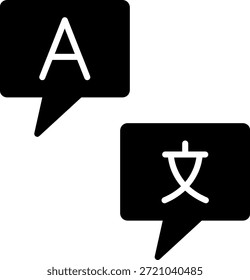 Languages Glyph Style Icon Design