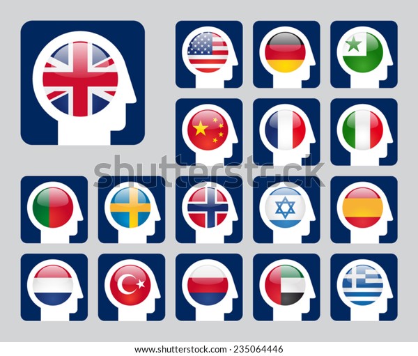 Download Languages Icon Set Colors Flags Uk Stock Vector (Royalty ...