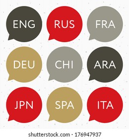 iconos de idiomas