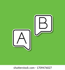 Languages sticker icon. Simple thin line, outline vector of cv icons for ui and ux, website or mobile application