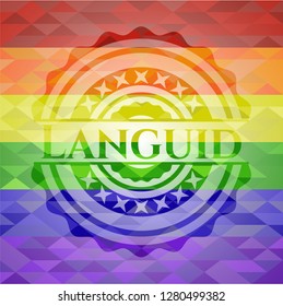 Languid lgbt colors emblem 