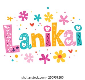 Lanikai vector lettering decorative type
