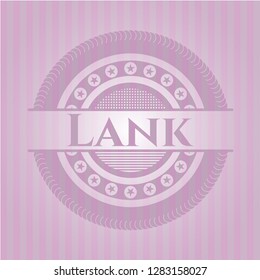 Lank pink emblem. Retro