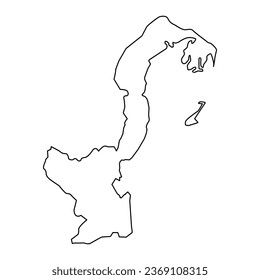 Lankaran district map, administrative division of Azerbaijan.