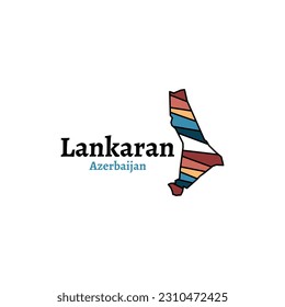 Lankaran Map of Azerbaijan, Azerbaijan Political Map with capital lankaran, national borders illustration
