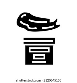 lanolin wool wax glyph icon vector. lanolin wool wax sign. isolated contour symbol black illustration