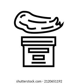 lanolin wool wax line icon vector. lanolin wool wax sign. isolated contour symbol black illustration