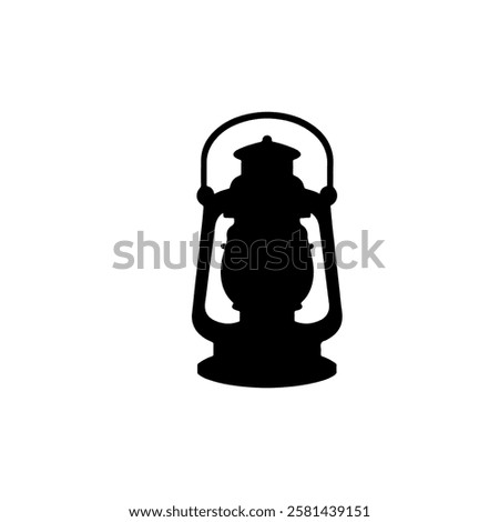 lanter silhouette vector icon sign symbol illustration design.