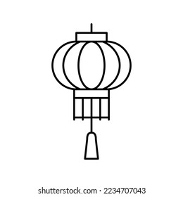 lantern accessory line icon vector. lantern accessory sign. isolated contour symbol black illustration