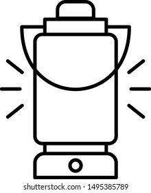 lantern adventure line icon logo design