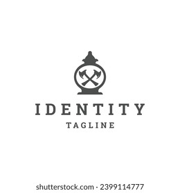 Lantern axe logo design template