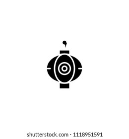 Lantern black icon concept. Lantern flat  vector symbol, sign, illustration.