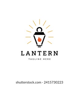 Plantilla de diseño de icono de efecto brillante de Lantern
