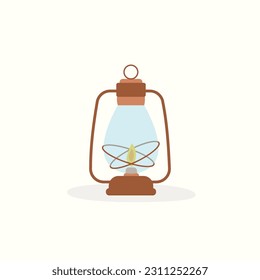 Lantern camp, Hiking and Camping Equipment Illustration