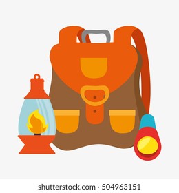 lantern camping isolated icon