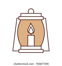 lantern camping isolated icon