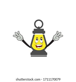 lantern cartoon characters design with expression