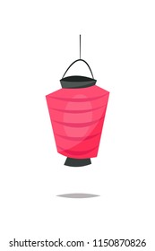 Сhinese lantern. Cartoon vector illustration isolated on white background.