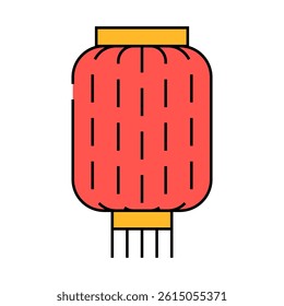 lantern chinese line icon vector. lantern chinese sign. isolated symbol illustration