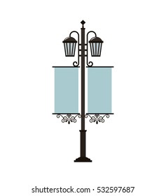 lantern classic park isolated icon vector illustration design