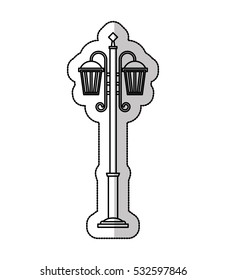 lantern classic park isolated icon vector illustration design