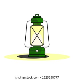Lantern clip art. Flat style isolated on white background. 