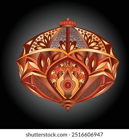 Design de lanterna árabe caligráfico islâmico