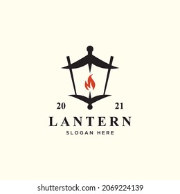 lantern design minimalist logo concept