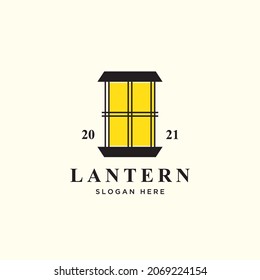 lantern design minimalist logo concept
