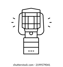 lantern device line icon vector. lantern device sign. isolated contour symbol black illustration