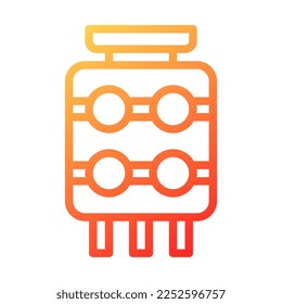 lantern duocolor red style illustration icon chinese new year perfect. Icon sign from modern collection for web. Nice design perfect.