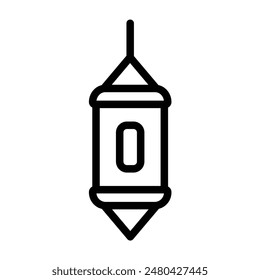 lantern (fanous) Vector Line Icon Design