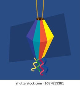 lantern of festa junina hanging vector illustration design