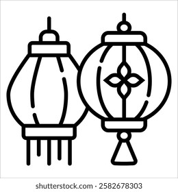 Lantern Festival Icon Element For Design