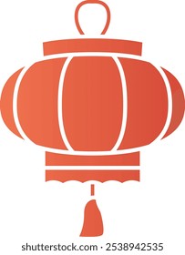 Lantern Festival Icon Representing Celebration, Light, and Cultural Tradition, Perfect for Highlighting Festive Occasions, Chinese New Year, and Symbolic Illumination with a Warm and Joyful Design