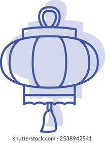 Lantern Festival Icon Representing Celebration, Light, and Cultural Tradition, Perfect for Highlighting Festive Occasions, Chinese New Year, and Symbolic Illumination with a Warm and Joyful Design