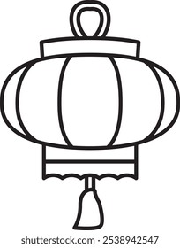 Lantern Festival Icon Representing Celebration, Light, and Cultural Tradition, Perfect for Highlighting Festive Occasions, Chinese New Year, and Symbolic Illumination with a Warm and Joyful Design