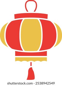 Lantern Festival Icon Representing Celebration, Light, and Cultural Tradition, Perfect for Highlighting Festive Occasions, Chinese New Year, and Symbolic Illumination with a Warm and Joyful Design