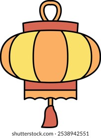 Lantern Festival Icon Representing Celebration, Light, and Cultural Tradition, Perfect for Highlighting Festive Occasions, Chinese New Year, and Symbolic Illumination with a Warm and Joyful Design