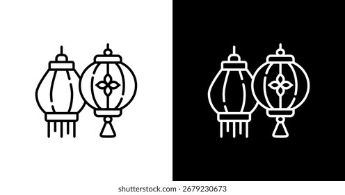 Lantern Festival Icon Set Multiple Style Collection