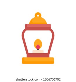 lantern flat halloween symbol icon 