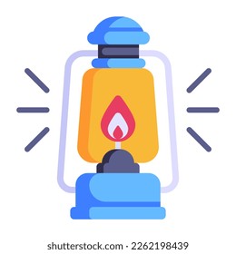 Icono plano de linterna con gráficos de alta calidad 