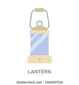Lantern flat icon on white transparent background. You can be used lantern icon for several purposes.